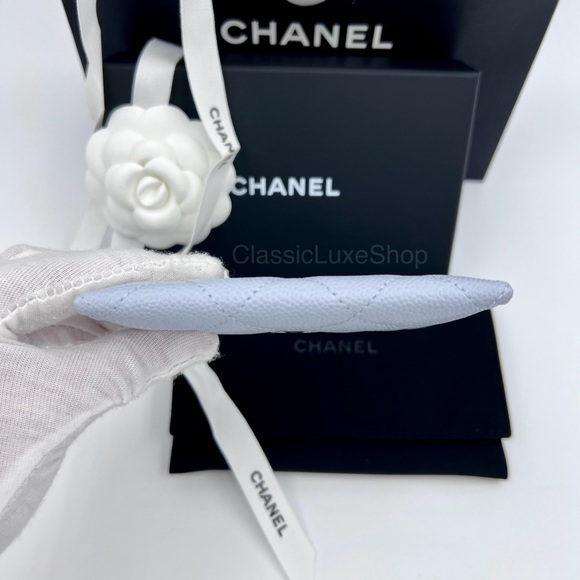 BRAND NEW! Chanel Caviar Quilted Classic Card Holder in Pale Blue - Picture 11 of 12